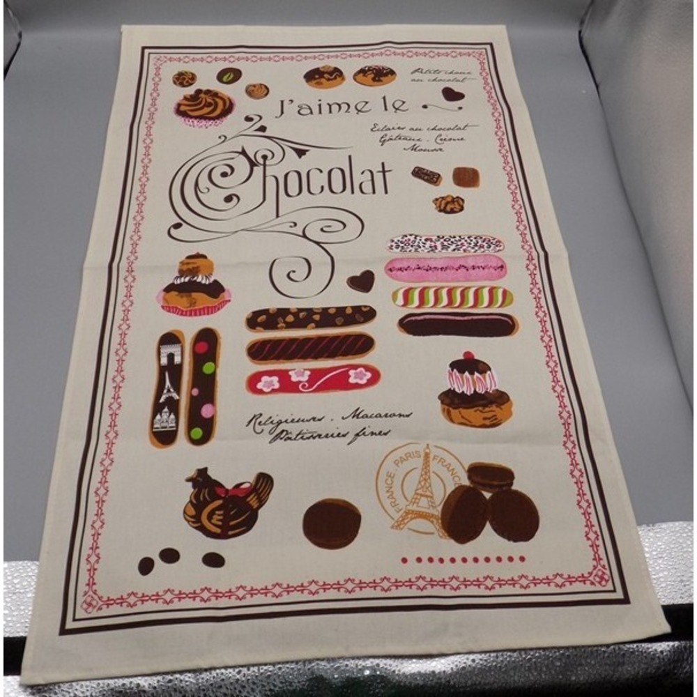 Torchons & Bouchons I LIke Chocolate Towel Paris J'aime le Chocolat France